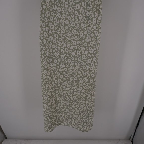 a new day NWT Women's Green Floral Sleeveless Square Neck Midi Dress Sz L - Picture 4 of 7
